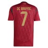 Camiseta de fútbol Bélgica De Bruyne 7 Primera Equipación Euro 2024 - Hombre